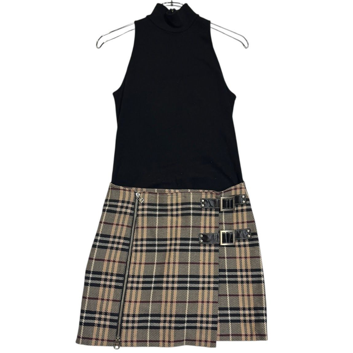 美品　バーバリーブラックレーベル　ニット　ドッキングワンピース　ノバチェック 美品 バーバリーブラックレーベル ニット ドッキングワンピース ノバ