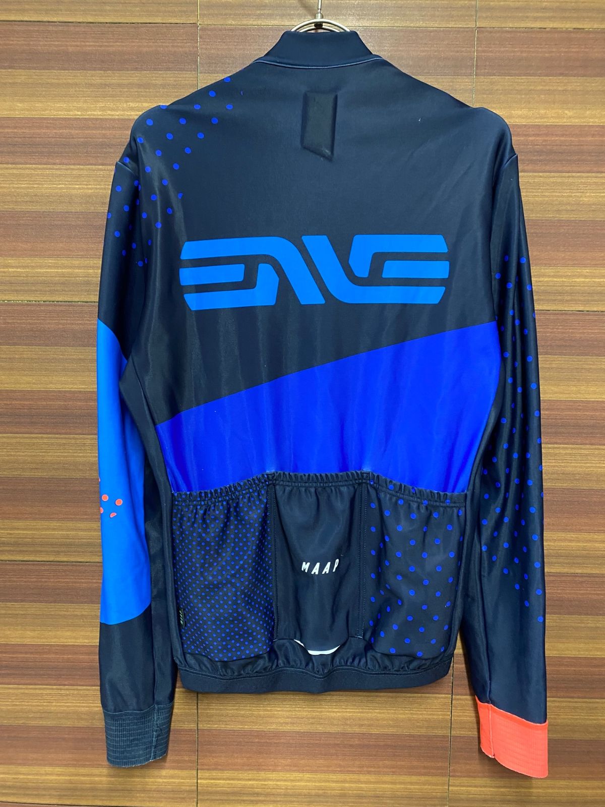 IJ846 マープ MAAP 長袖 サイクルジャージ 紺 M 裏起毛 ※スレ - メルカリ