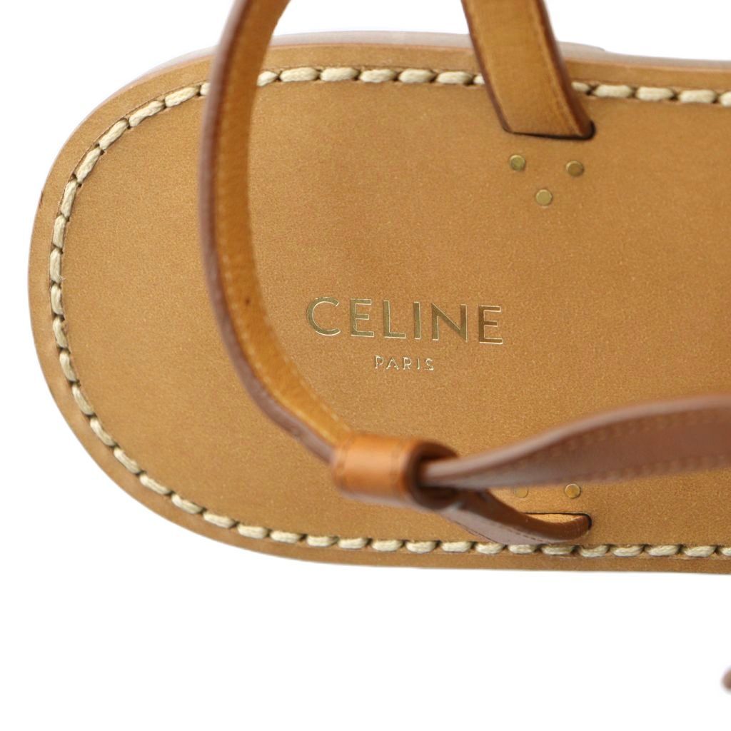セリーヌ　CELINE スクエアトゥ　サンダル　Cロゴ　ブラウン　ベージュ 楽天市場】セリーヌ CELINE サンダル ブラウン レディース
