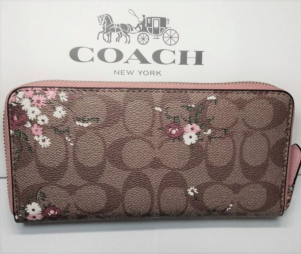 COACH 新品 フローラル 長財布 レディース コーチ 小物 花柄 財布 39