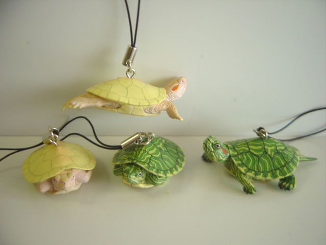 ♯Gyi16OjネイチャーMONOミドリガメストラップマグネットフル8種