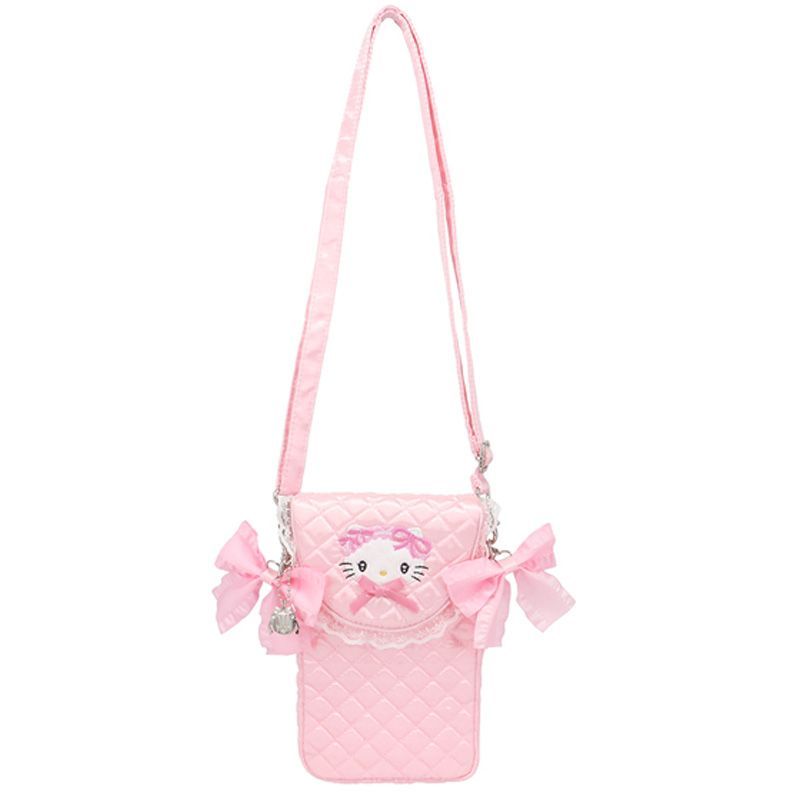 Hello Kitty 50th Anniversary Pink Quilt Series Shoulder Bag Hello Kitty Kitty Quilt Recommended Activity Sanrio Pochette Smartphone Bag Crossbody Bag