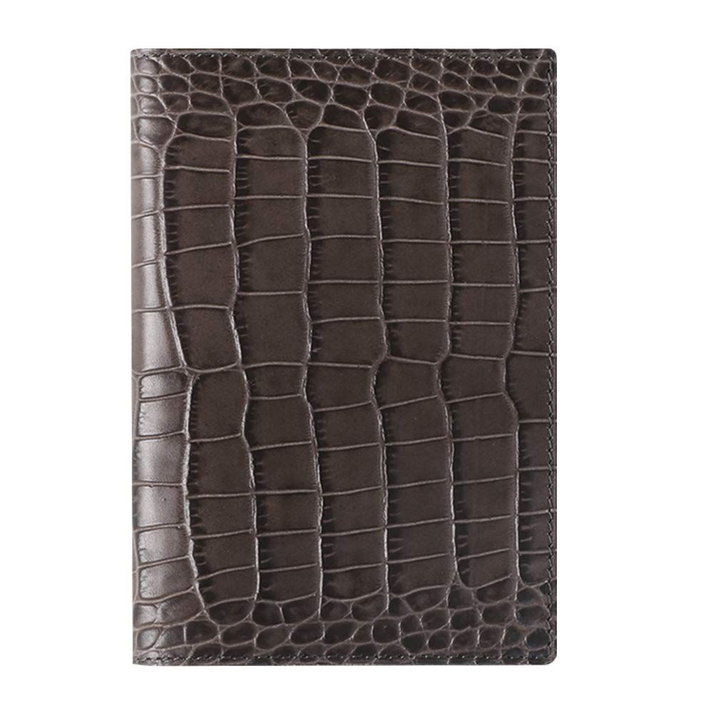 グリ_10×15cm クオバディス 手帳 本革 牛革 カバー Croco クロコ 10x15cm カーフレザー グリ QUOVQDIS qv10x1521gy