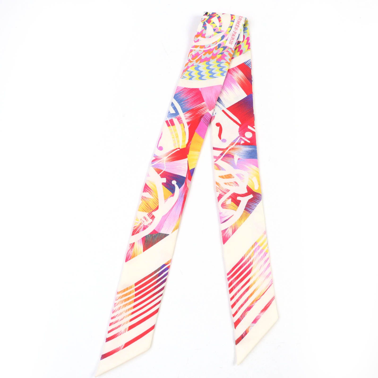 HERMES エルメス ツイリー EX-LIBRIS MARBLE エクスリブリス マーブル 京都マーブル 品 シルク100％ ROSE BLANC BLEU スカーフ き レディース