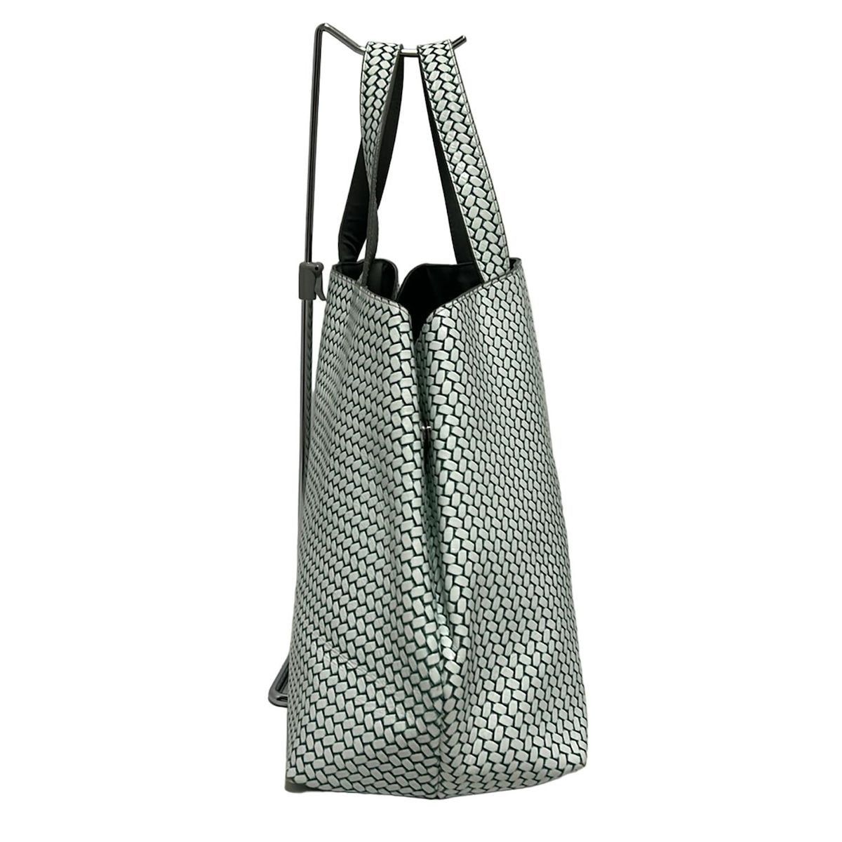 HIROKO HAYASHI(ヒロコハヤシ) トートバッグ - 白×グリーン レザー  