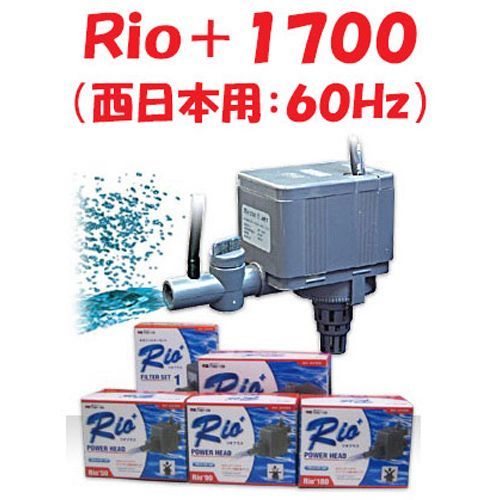 カミハタ Ｒｉｏ＋１７００ (西日本用：６０Ｈｚ) 水中ポンプ リオプラス 水槽用