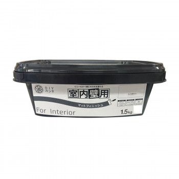 塗料 STYLE DIYペンキ マットフィニッシュ 室内壁用 1.5kg ランプブラック