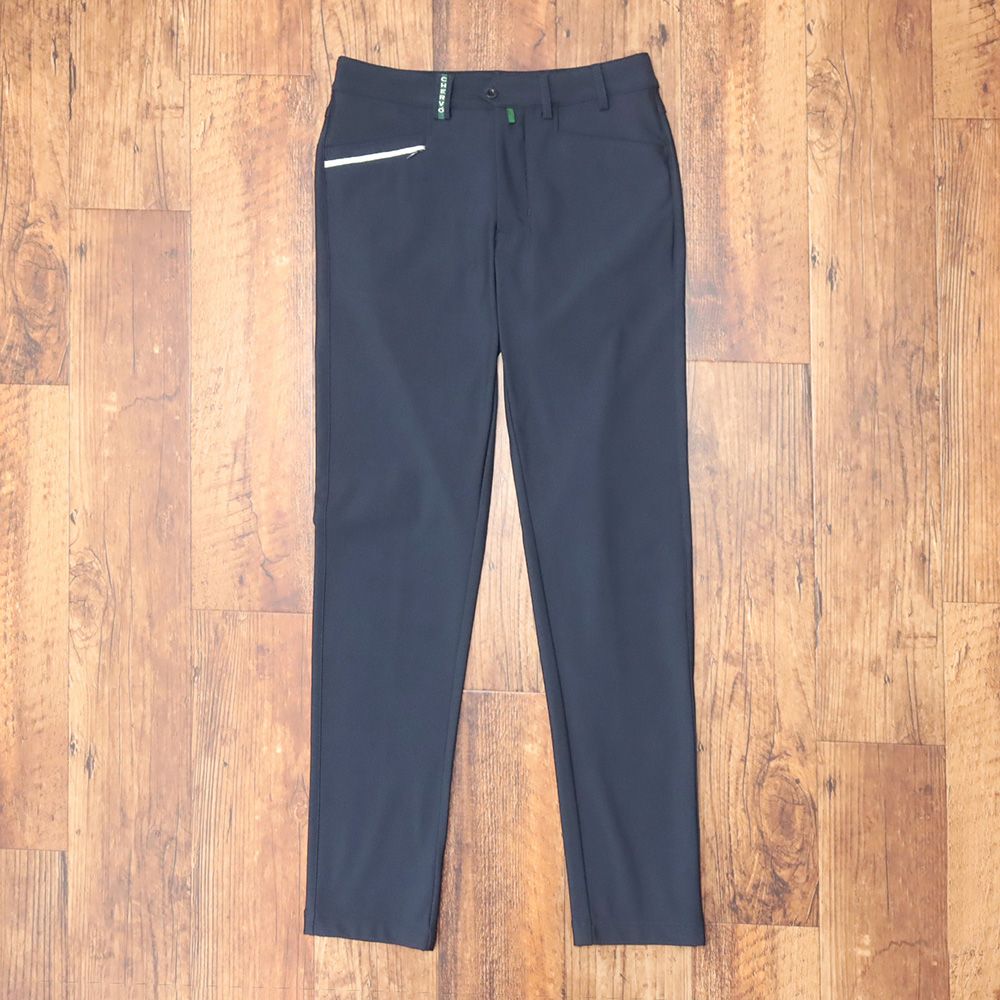 秋冬 CHERVO 46サイズ 美脚パンツ SIGMA 撥水 ストレッチ 保温 機能性 ゴルフ シェルボ 紺 ネイビー md235