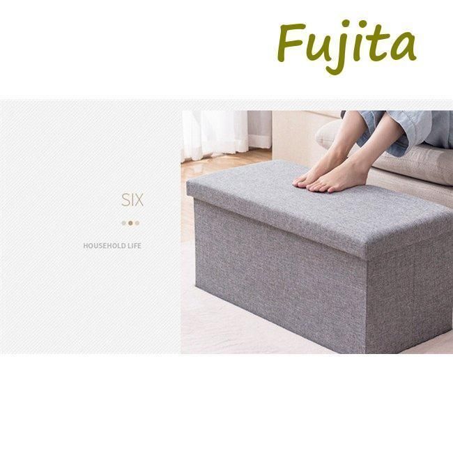 ペンチオットマン綿麻布製椅子クッションフタ付きチェアツールボックス