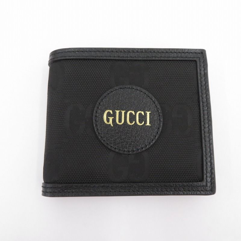瀬戸大橋店 GUCCI グッチ 二つ折り財布 グッチシマ OFF THE GRID 625574 496334 ブラック 125
