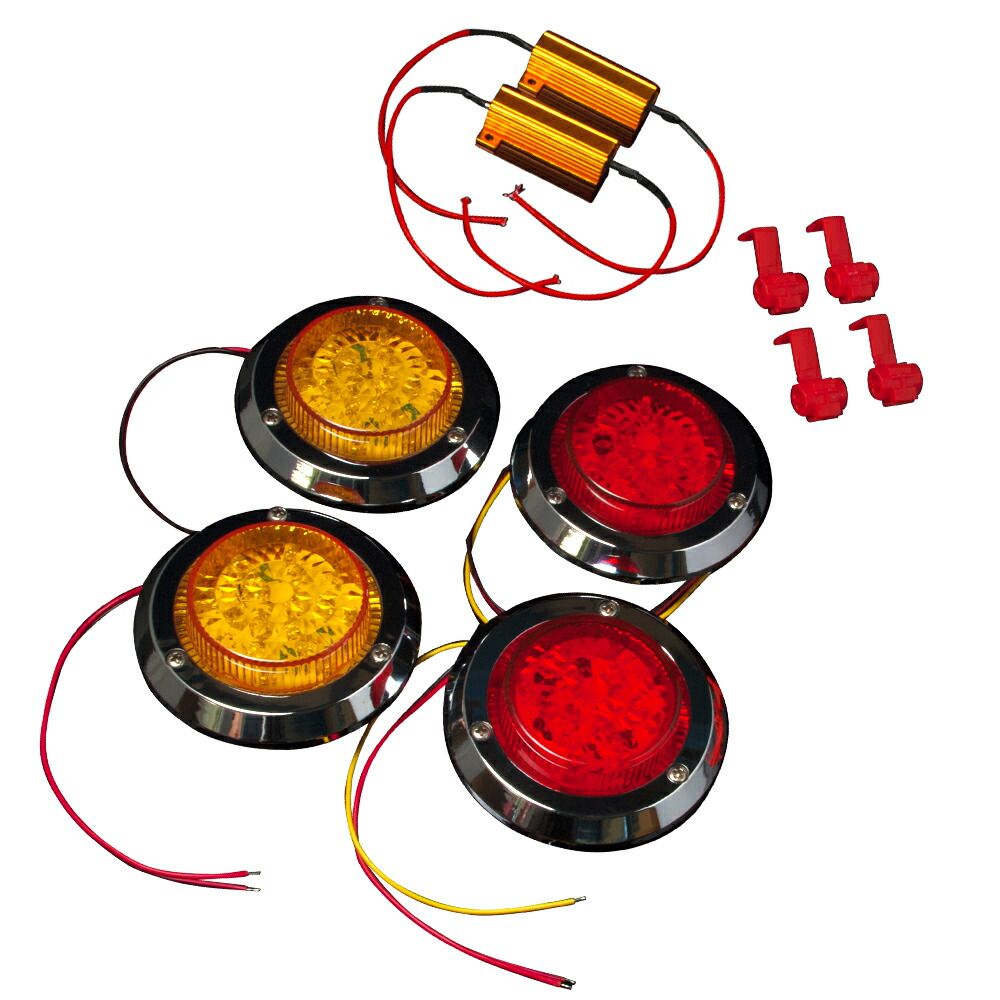 JA11 ジムニー リア 丸型 LEDテールセット 埋込式 汎用品 ブレーキ ウィンカー ウインカー 抵抗付き
