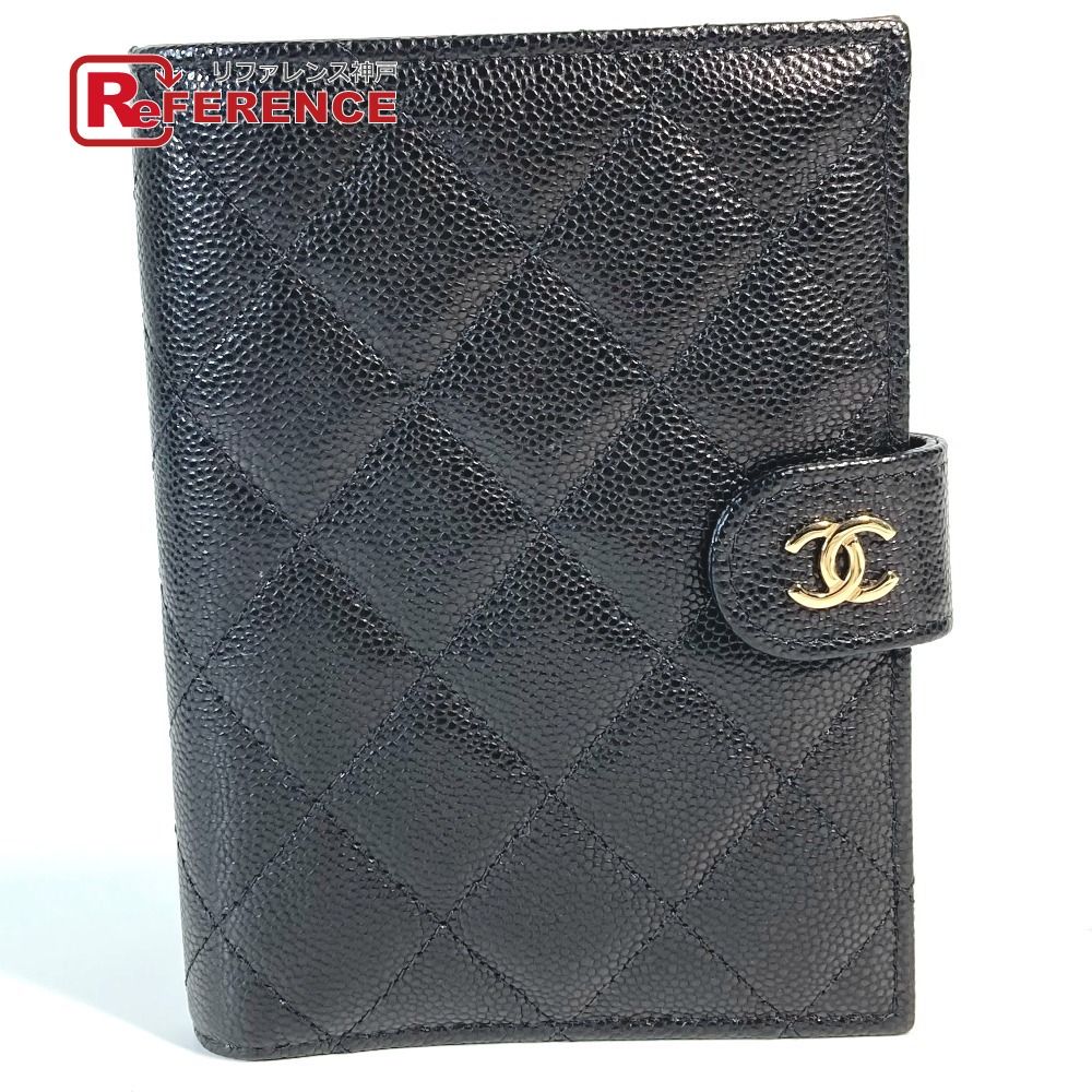 CHANEL シャネル パスポートケース CC ココマーク キルティング マトラッセ ロゴ AP3791 キャビアスキン ブラック