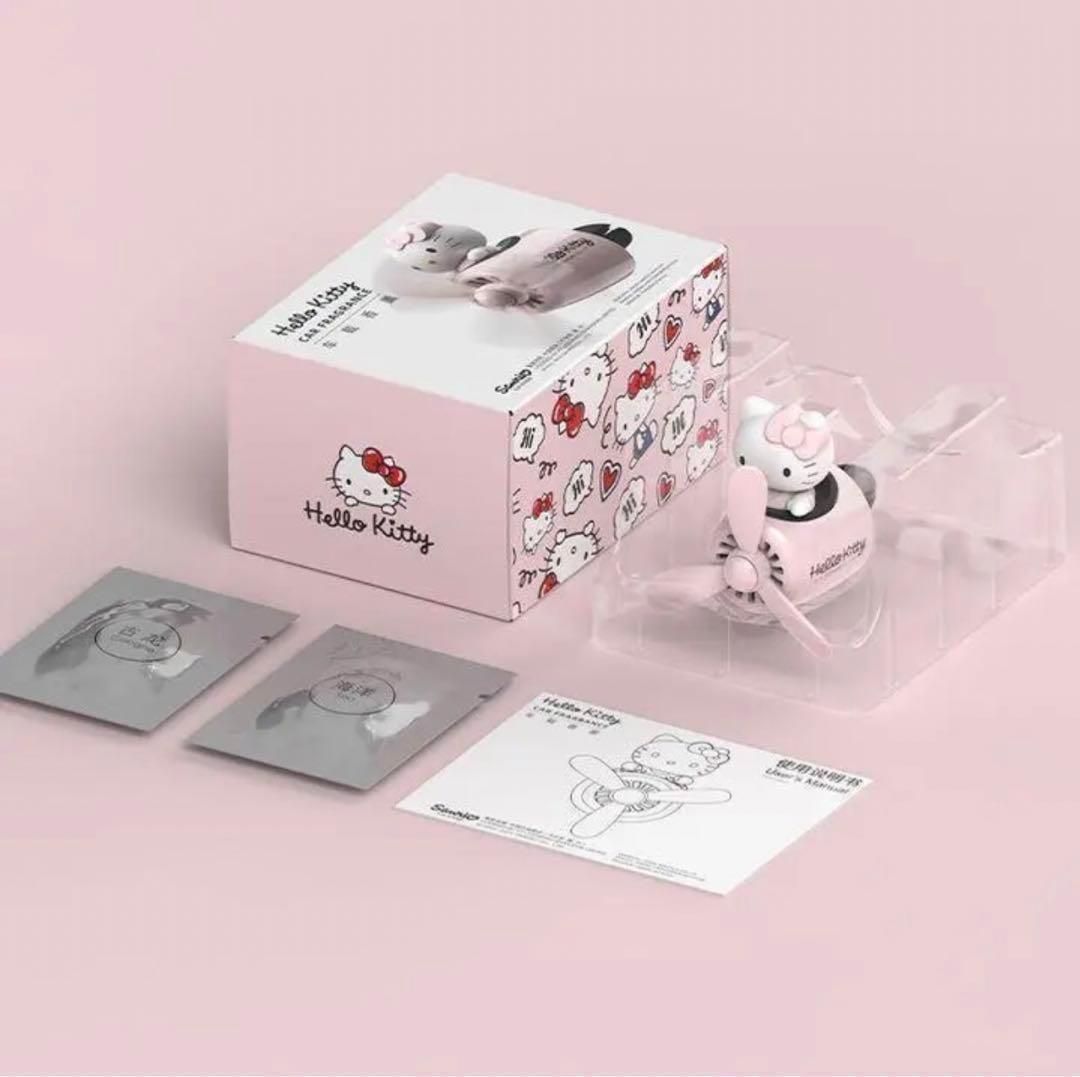 ハローキティ 車用品 アクセサリー エアコンクリップ 芳香剤 2点 
