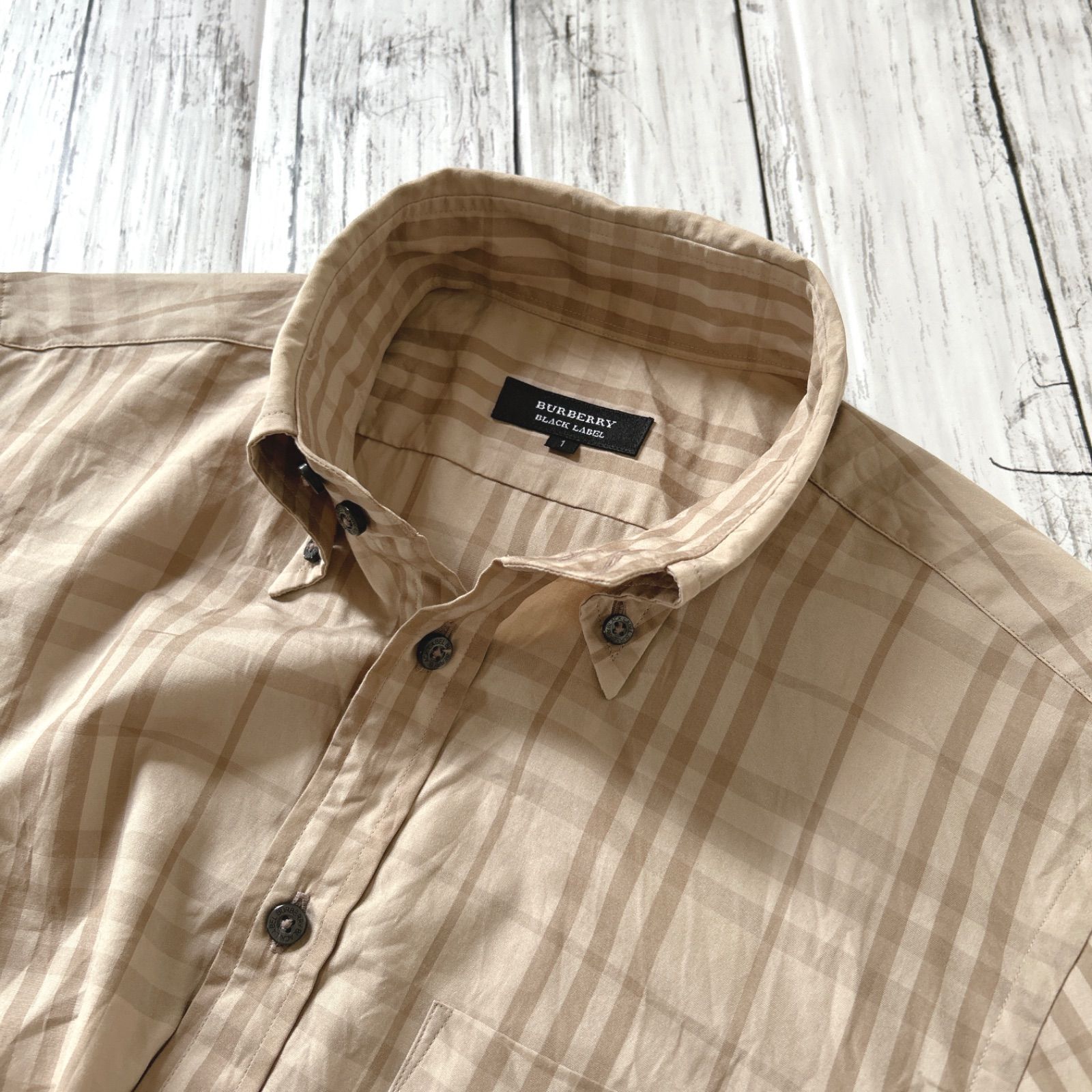 BURBERRY BLACK LABEL バーバリー ブラックレーベル メンズ 半袖シャツ 
