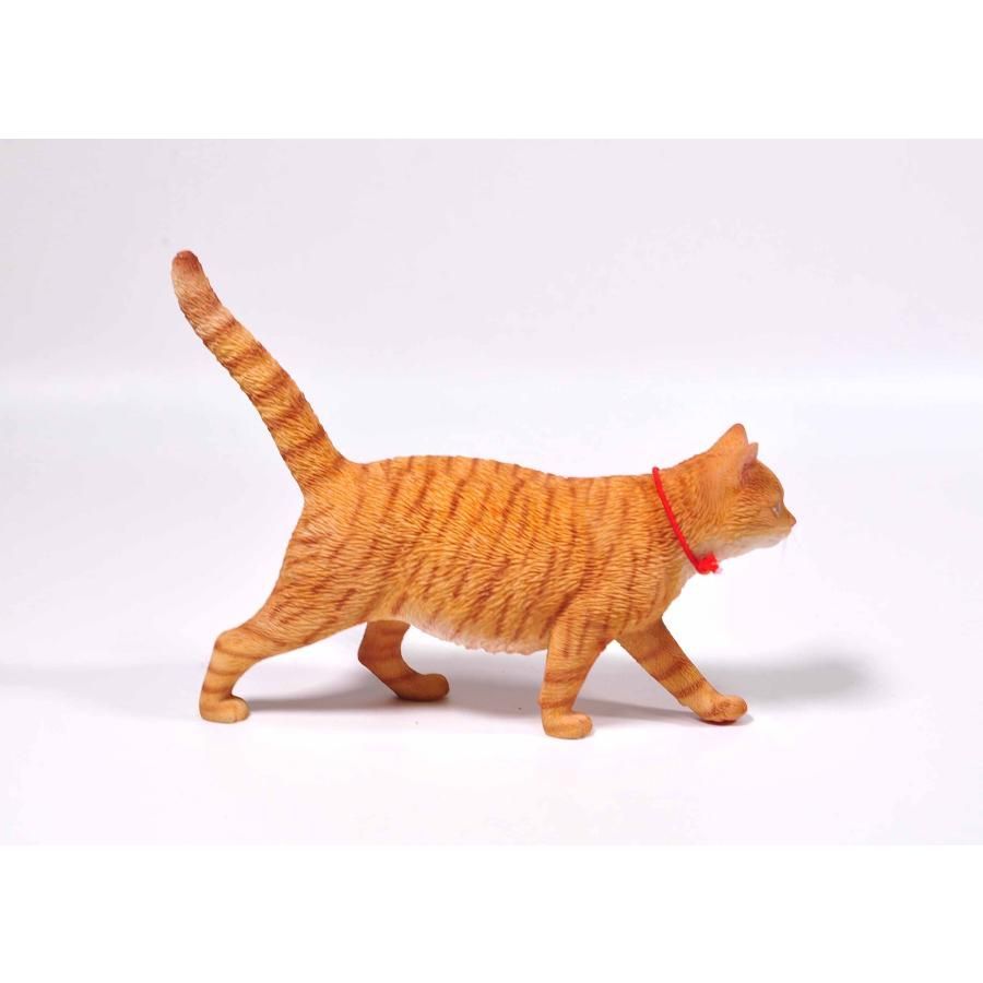 1/6サイズ 歩き回る茶トラ柄の猫 リアルチャトラネコフィギュア