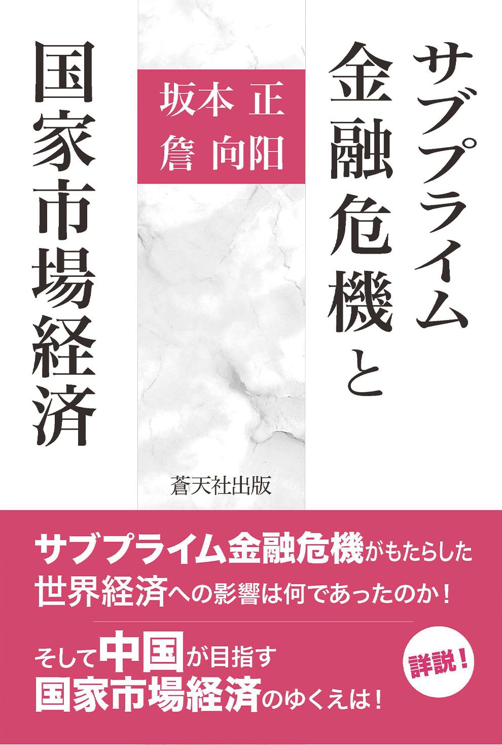 サブプライム金融危機と国家市場経済/蒼天社出版/坂本正（単行本） サブプライム金融危機と国家市場経済/蒼天社出版/坂本正（単行本
