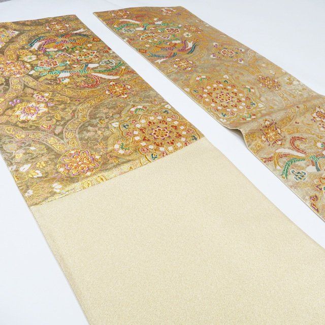 ★正絹　渡文　ワタブン　西陣織　袋帯　 新品　未仕立て　六通 箱付　証紙　反物 袋帯 未使用 正絹 フォーマル 仕立て上がり 六通 西陣織 証紙