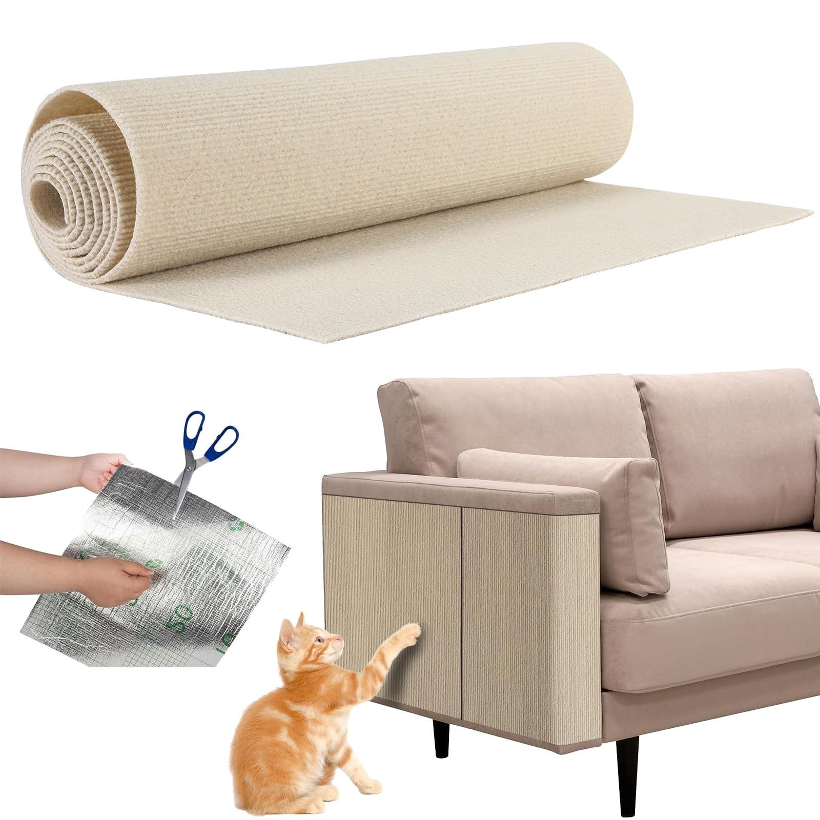 爪研ぎマット 猫用 爪とぎシート 多機能 すべり止め 爪とぎ防止 家具を守る 爪とぎキズの保護・補修 家具保護 つめとぎシート 壁紙保護 壁紙保護シート 可能な粘着式 傷防止 お手入れ簡単 D