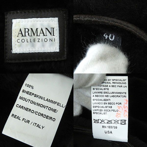 86cm肩幅良品△ARMANI COLLEZIONI アルマーニコレツィオーニ