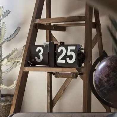 ♪フリップクロック ブラック 時計 置時計 インテリア