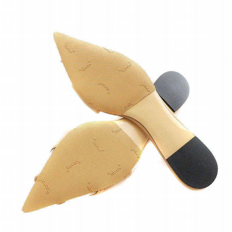 【美品】PIPPICHIC　REMY　ミュール　ベージュ　ポインテッドトゥ ピッピシック PIPPICHIC 24SS REMY PVC ミュールサンダル ポイン