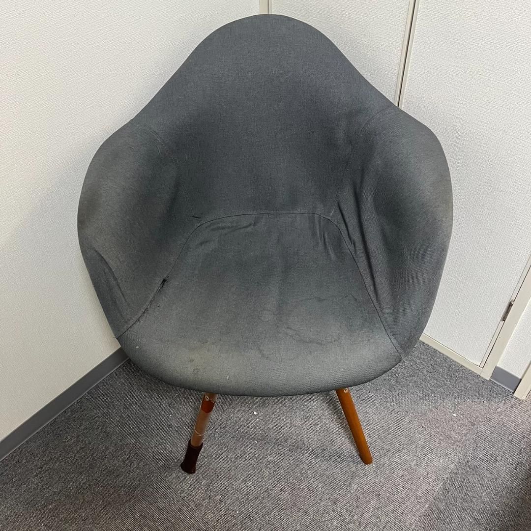 LOWYA アームシェルチェア グレー シェルチェア ファブリック イームズ