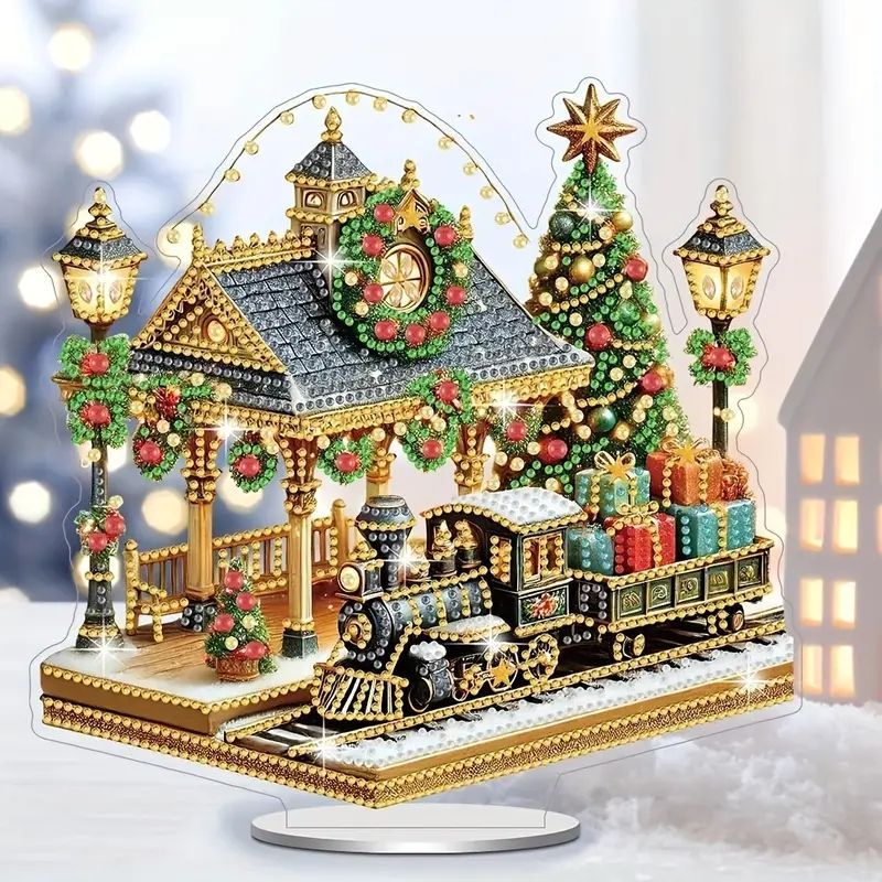 クリスマスデコレーショントレイン（アクリル製）DIY クリスマス