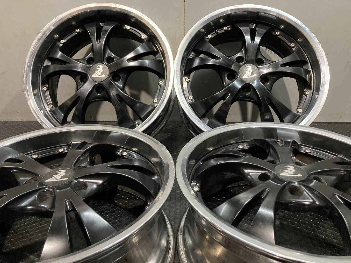 Lehrmeister レアマイスター 社外ホイール 18インチ 4本 7.5J5HPCD114.3+50 ヴォクシー ノア ステップワゴン等　(MHD297MS)