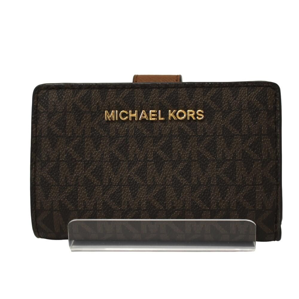 □MICHAEL KORS【マイケルコース】二つ折り財布/ブラウン A24