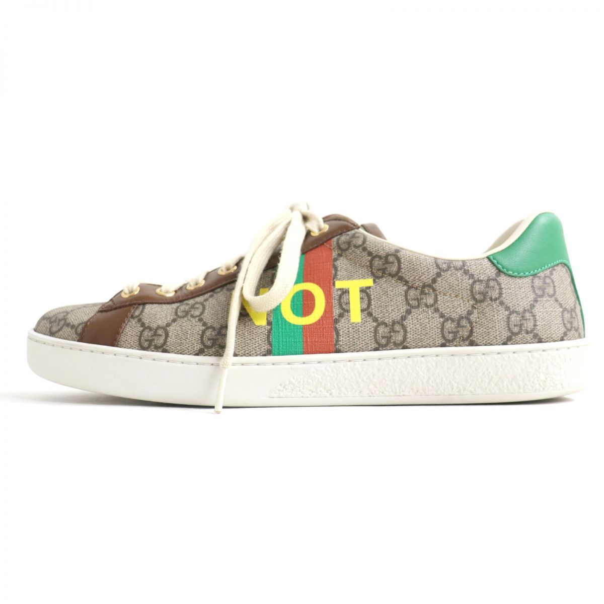 良品◇GUCCI グッチ 636358 エース GGスプリーム FAKE NOT レザー 