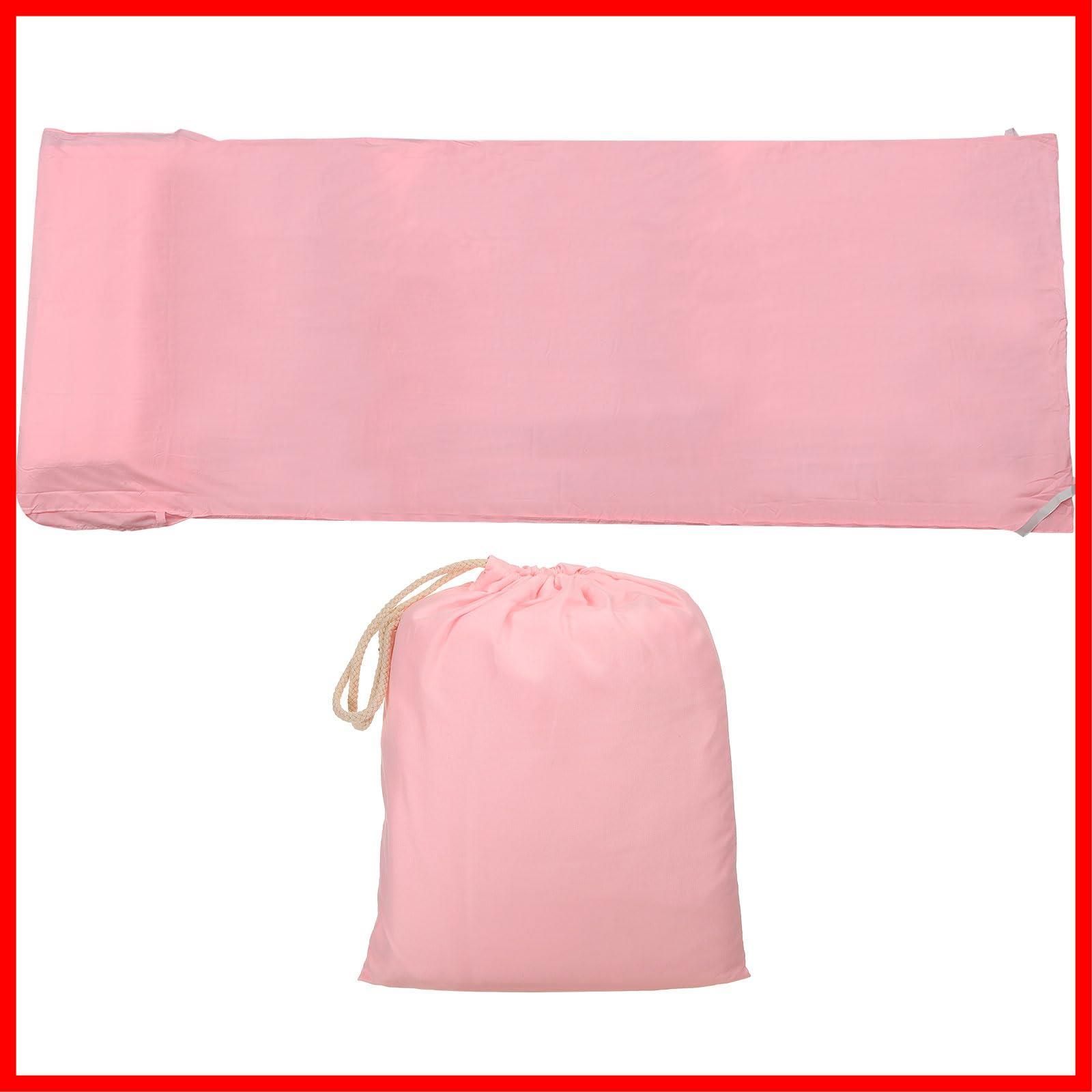 【特価商品】210x80 cm 寝袋ライナー ソフト 軽量 トラベルキャンプシート スリープサック PATIKIL コンパクト寝袋 キャリーバッグ付き 大人用 キャンプ 旅行 ホテル用 ピンク