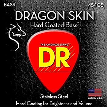 -非常に良い DR ベース弦 DRAGON SKIN ステンレス クリア コーテッド .045-.105 DSB-45