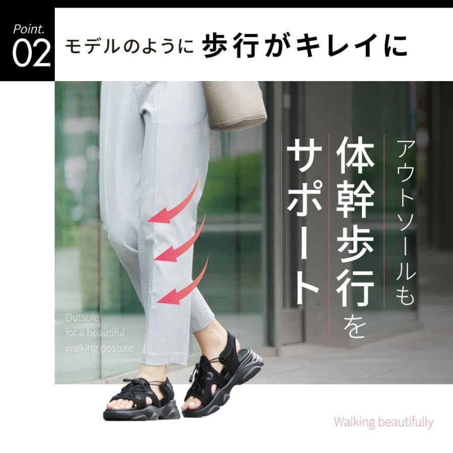  BEAXIS ビーアクシス コアアクティブサンダル スニーカータイプ 体幹サンダル ダイエット M スポーツサンダル サンダル