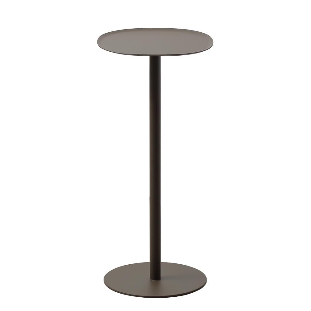 在庫処分 23 table H500 side 組立不要 W23D23H50cm フチあり brown 角丸 サイドテーブル ideaco イデアコ