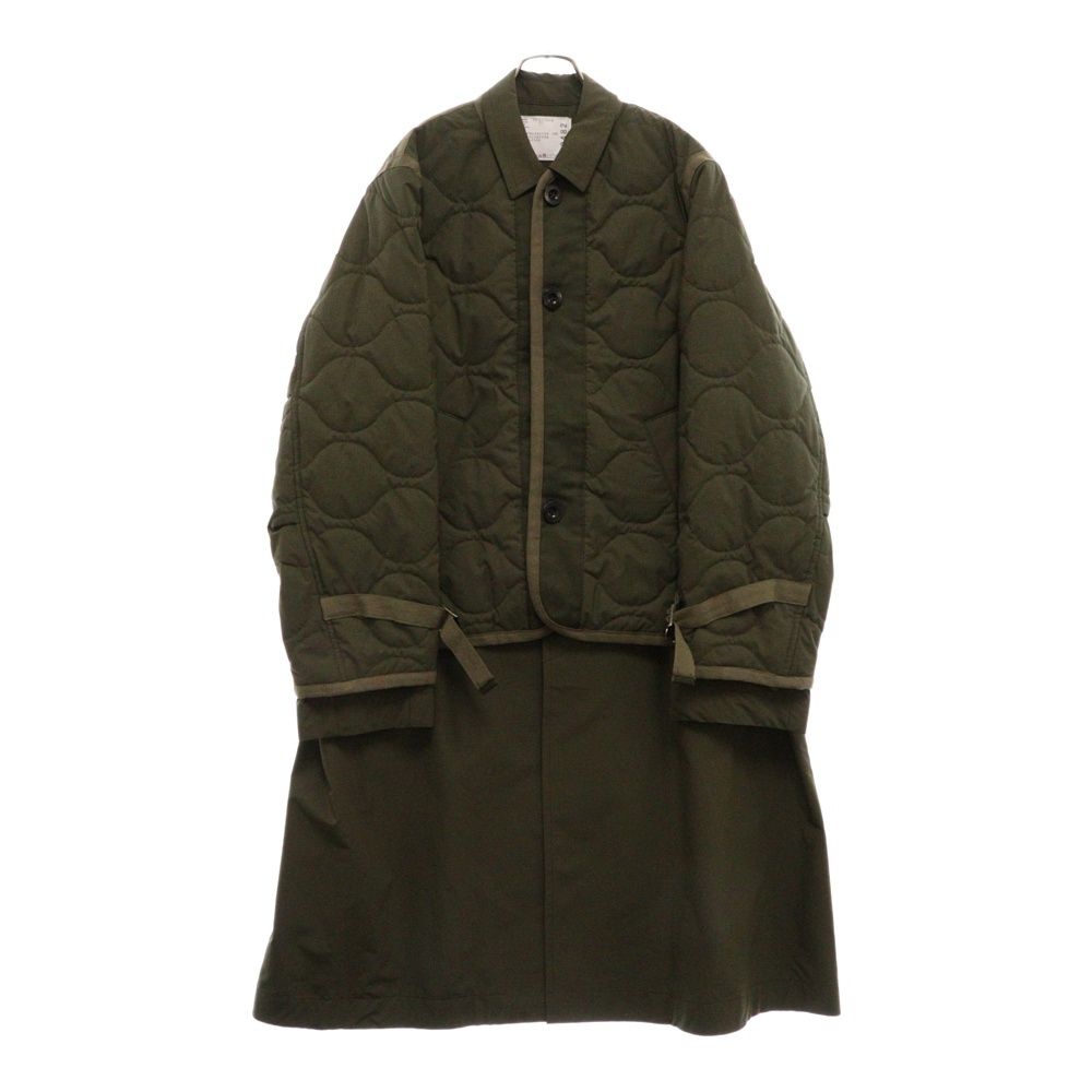 Sacai (サカイ) Rip Stop Quilted Coat ドッキング キルティング