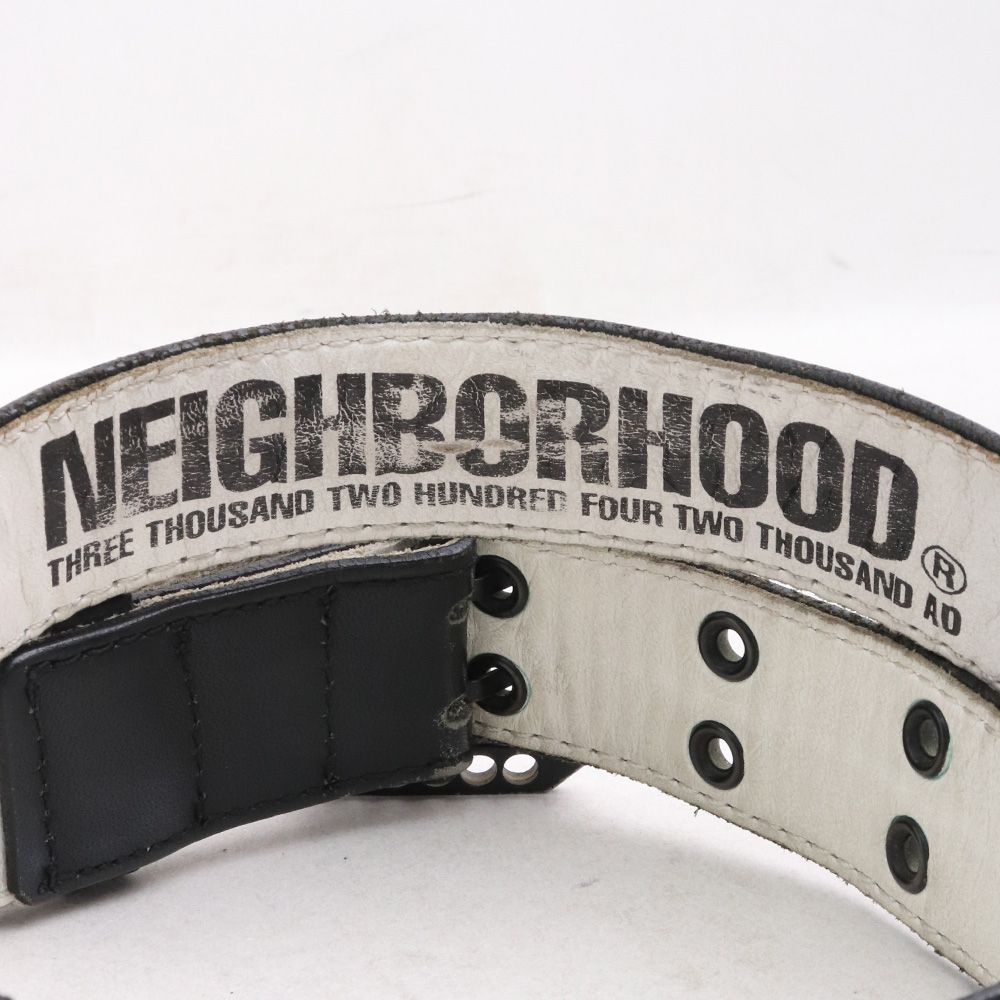 NEIGHBORHOOD スタッズ付きレザーベルト NEIGHBORHOOD レザースタッズベルト - メルカリ