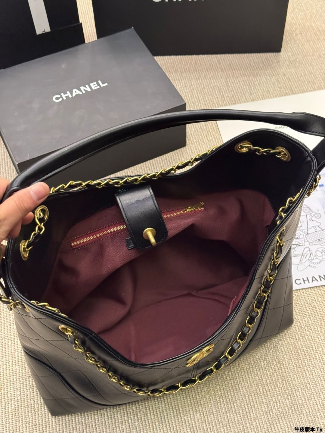 今日特価】Vintage Chanel 25p 菱格菜籃子ショッピングバッグ