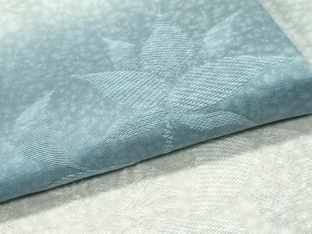 平和屋本店□極上 お召 胴抜き仕立て 油滴天目染 草花地紋 暈し染め 反