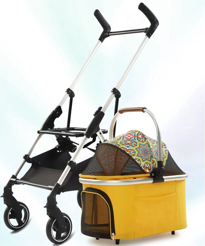 ペットカート軽量折りたたみ車バッグ分離式屋外多犬猫カート ZYP35今だけセール