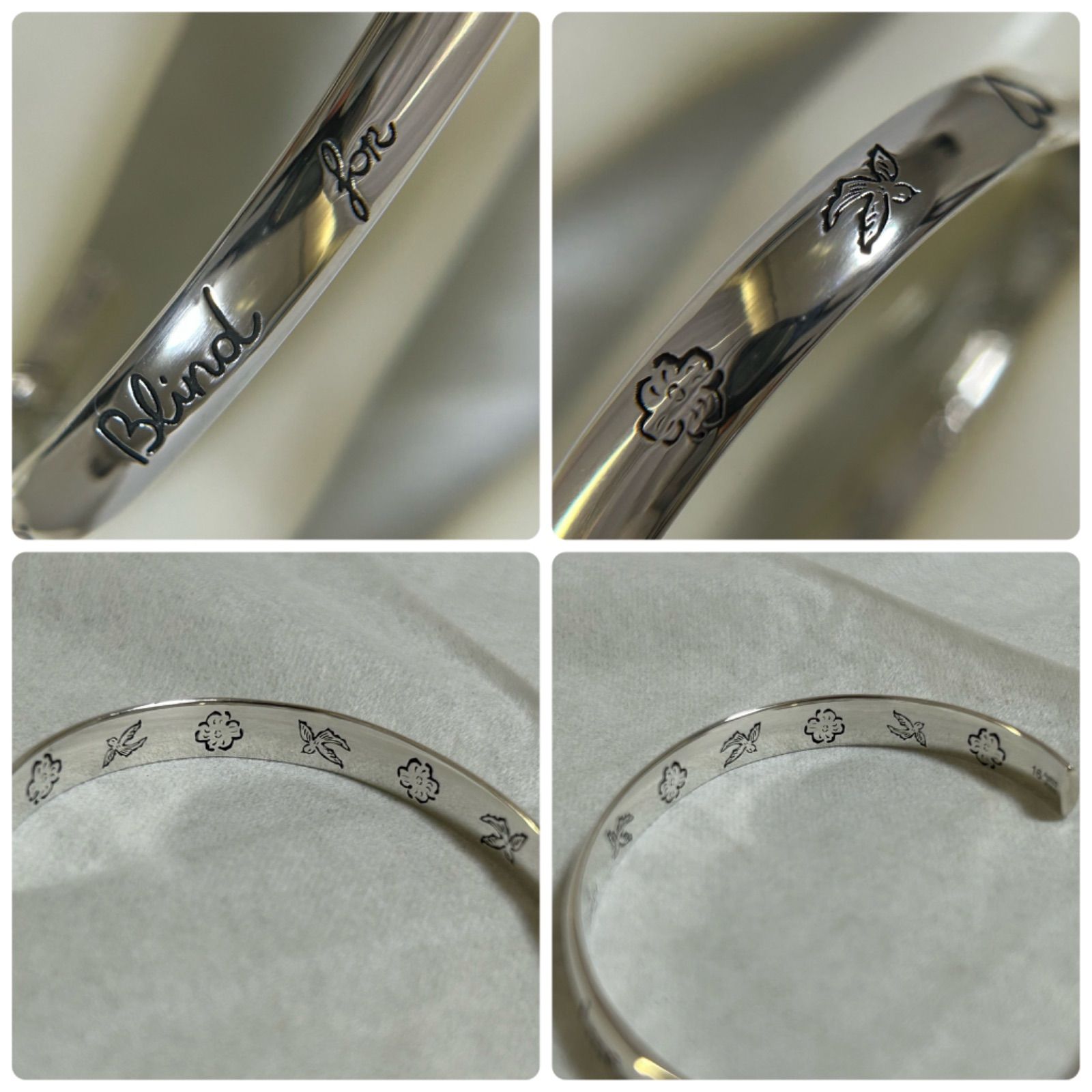 グッチ GUCCI ブラインドフォーラブ カフ バングル Ag925 グッチ バングル ブレスレット ブラインドフォーラブ GG AG925