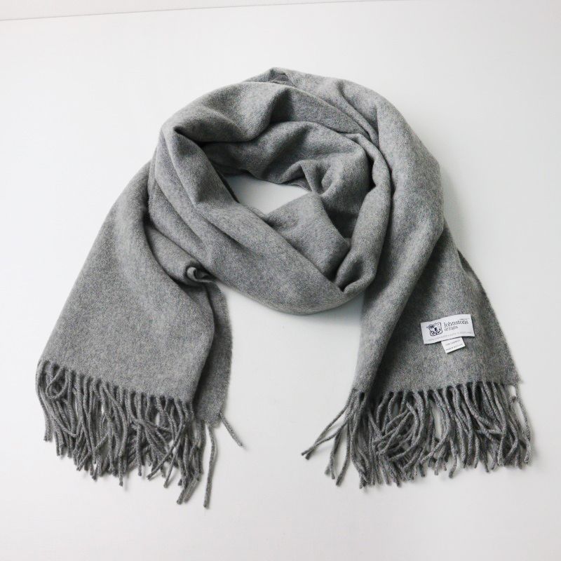 美品 ジョンストンズ Johnstons of Elgin 大判カシミヤストール