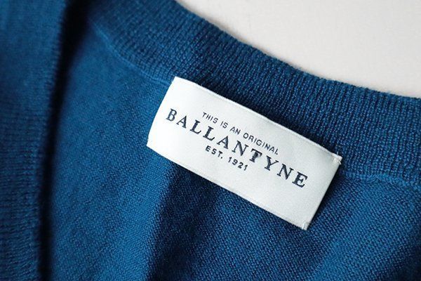 ★美品 BALLANTYNE ◆ Vネック ニットベスト ブルー サイズ52 ウール プルオーバー ジレ バランタイン ★146/WX14