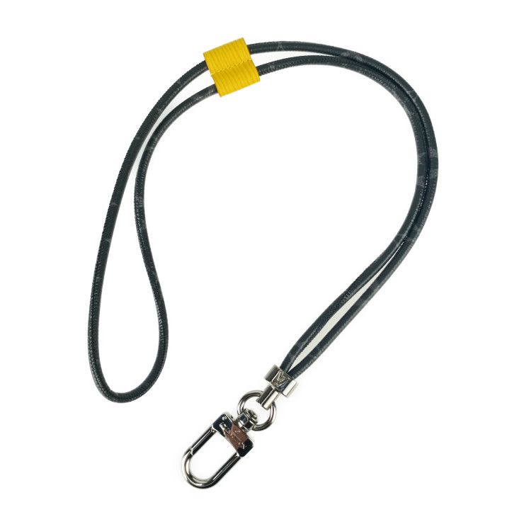LOUIS VUITTON ルイヴィトン キーホルダー ランヤード LVハーロー M69304 ブラック グレー イエロー シルバー金具 モノグラム エクリプス メンズ ネックストラップ ネックレス