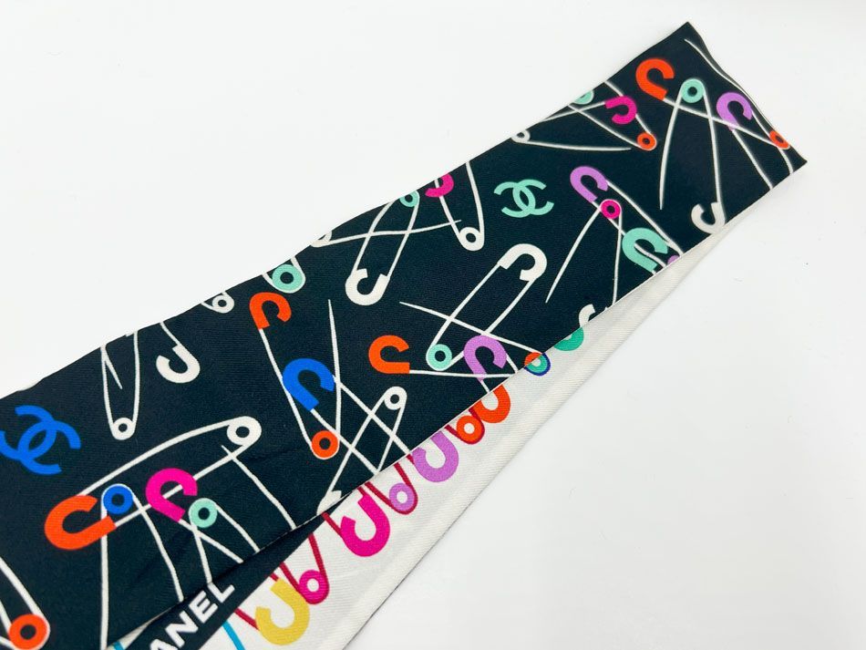 CHANEL シャネル ヘアバンド ツイリー スカーフ リボン バンドー  