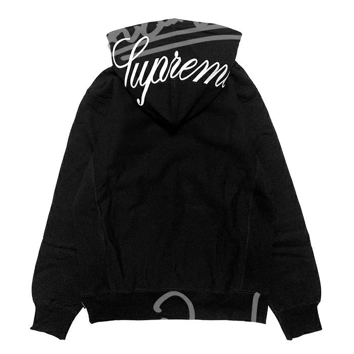 送料無料 メンズ プルオーバーパーカー ブラック Supreme