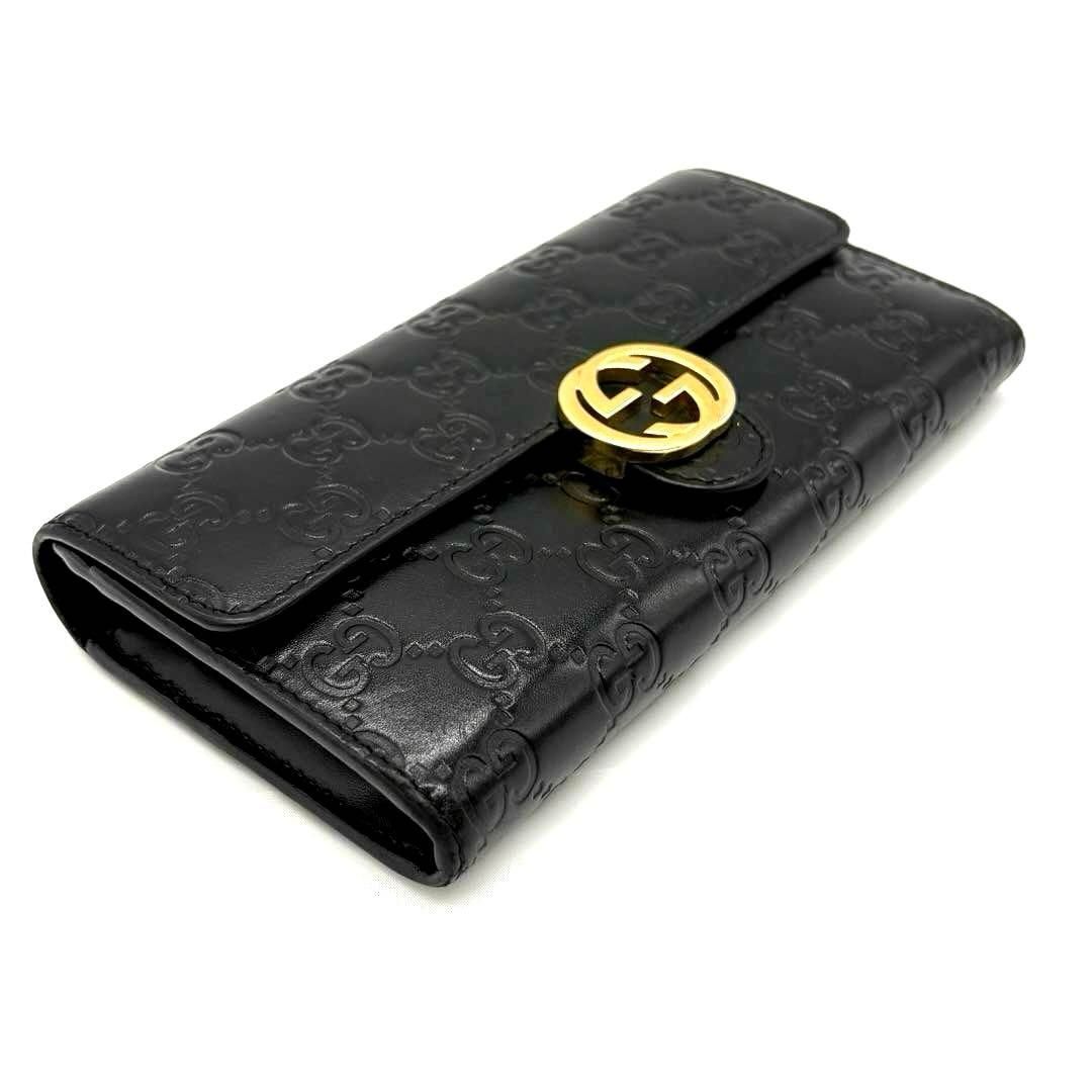 正規品 GUCCI グッチ グッチシマ インターロッキングG レザー 長