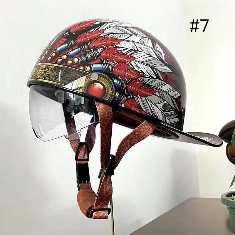 バイク用半ヘルメット 野球帽スタイル デビルデザイン カスタム