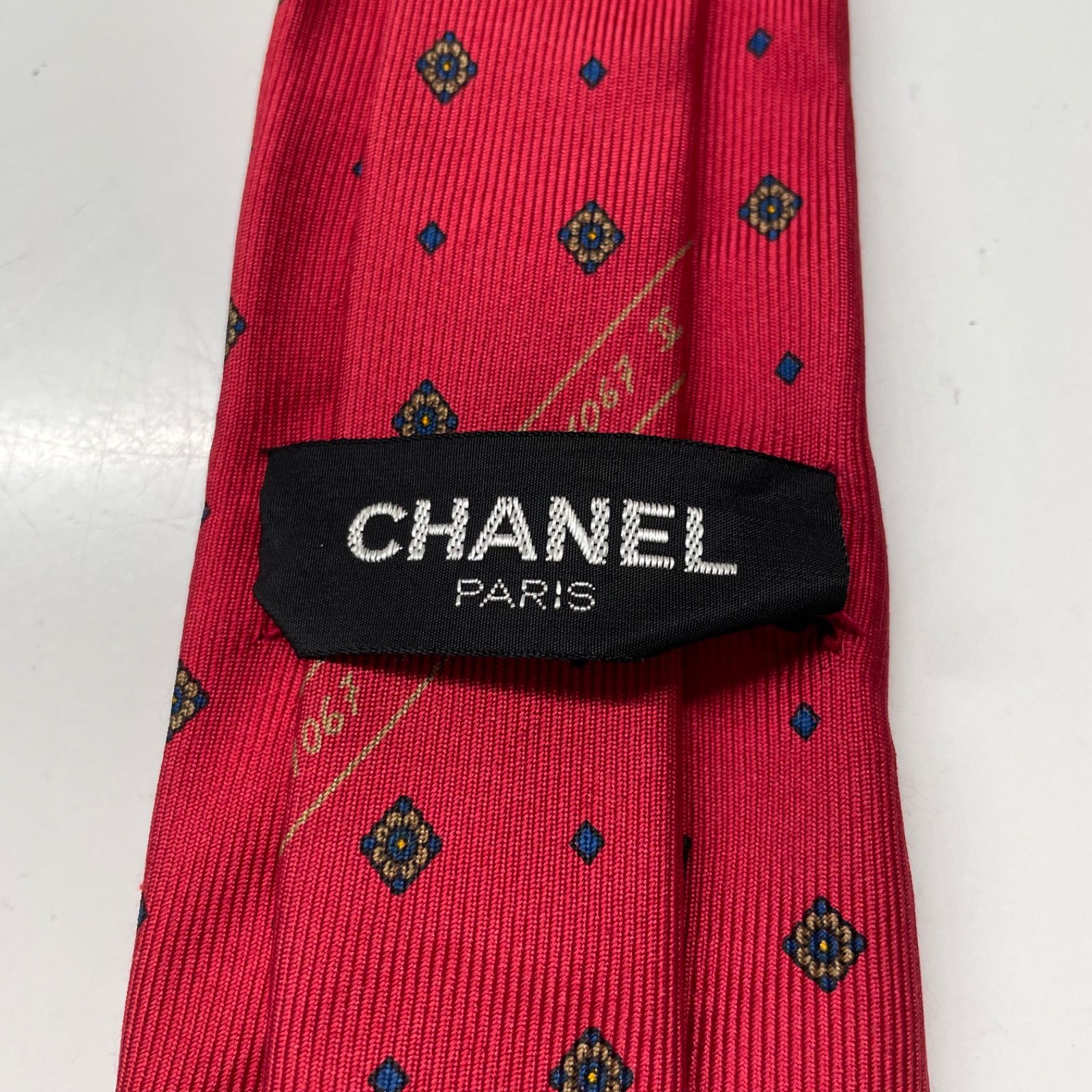 美品☆高級】CHANEL シャネル ネクタイ チェーン柄 総柄
