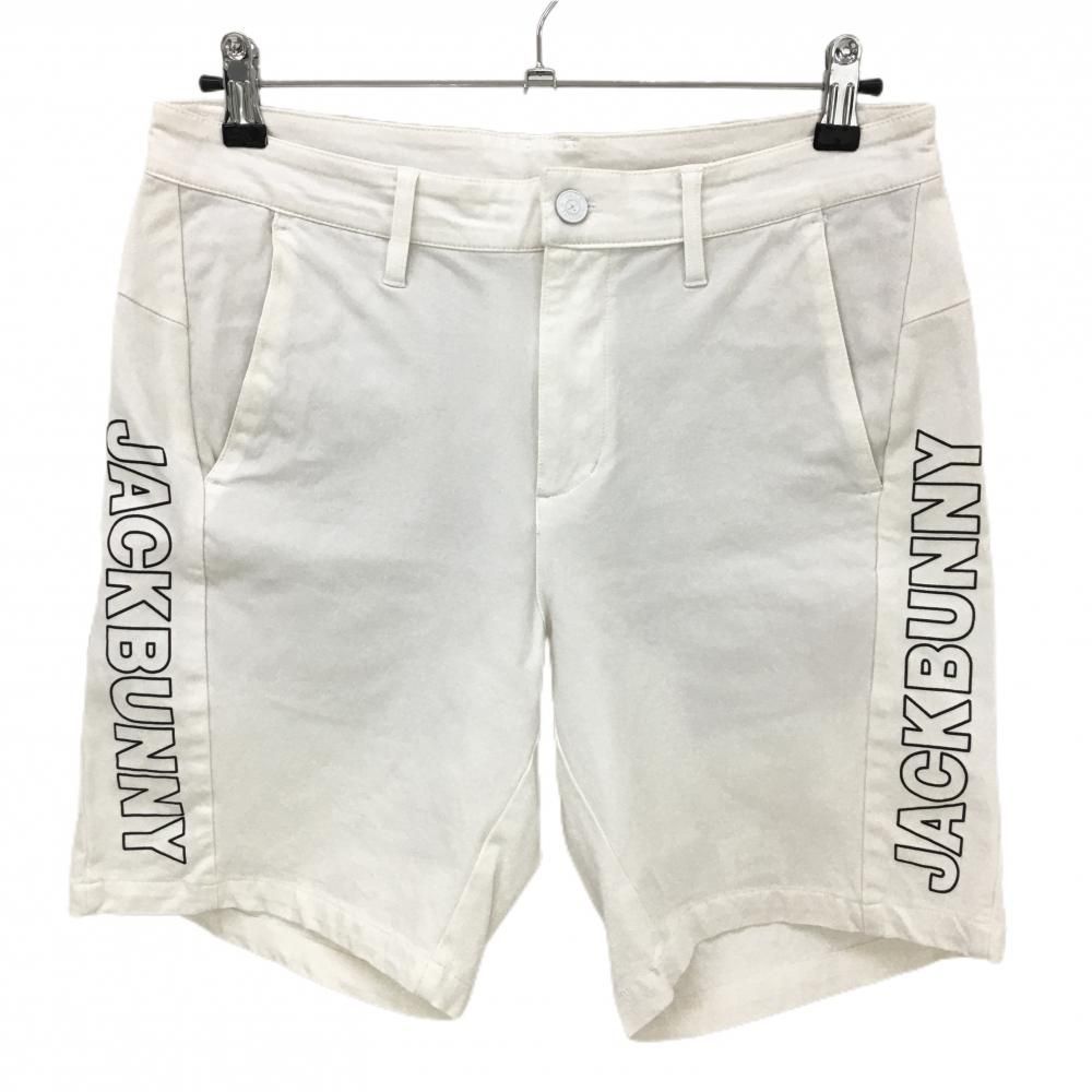 JACK BUNNY!! - coco 中古 ジャックバニー Jack Bunny!! メンズ ハーフパンツ 4(M) 白×黒 ホワイト×ブラック タイダイ柄 ジャックバニー ハーフパンツ 白×黒 ロゴプリント メンズ 4(M