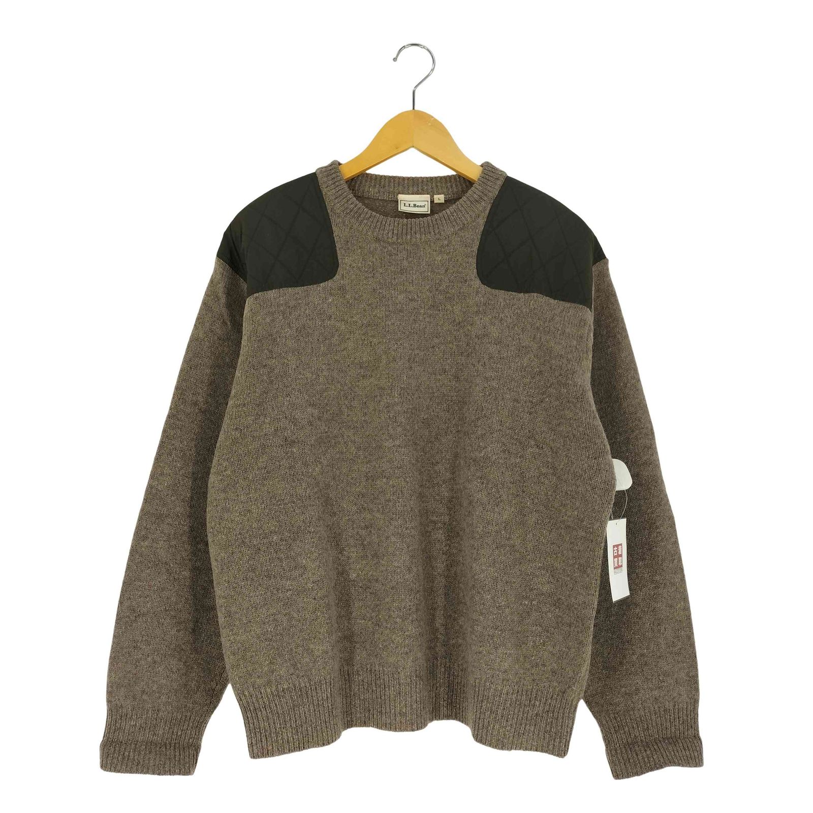 エルエルビーン L.L.Bean キルティングパッチ ウール コマンドニット メンズ import：L 